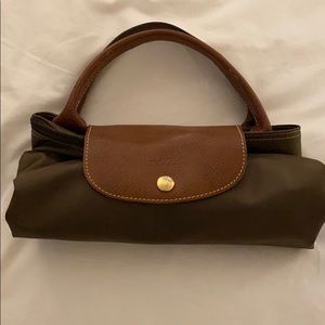 Longchamp olive green tote bag
